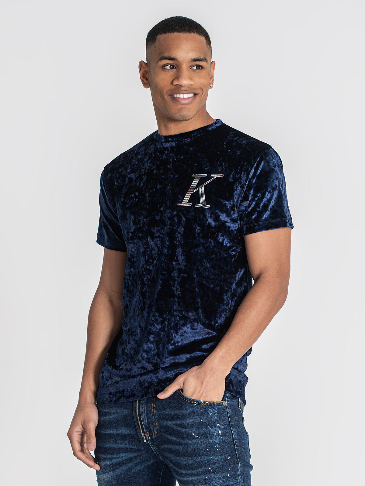 t-shirts / Dark Blue K Velvet Tee