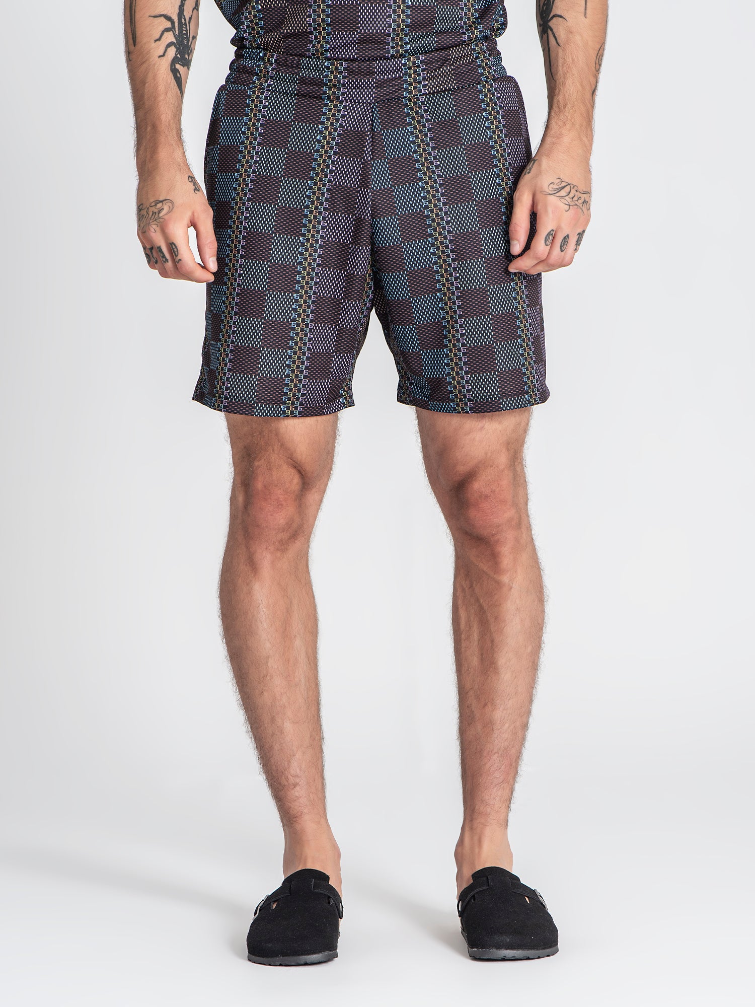 Multicolor Pixel Shorts