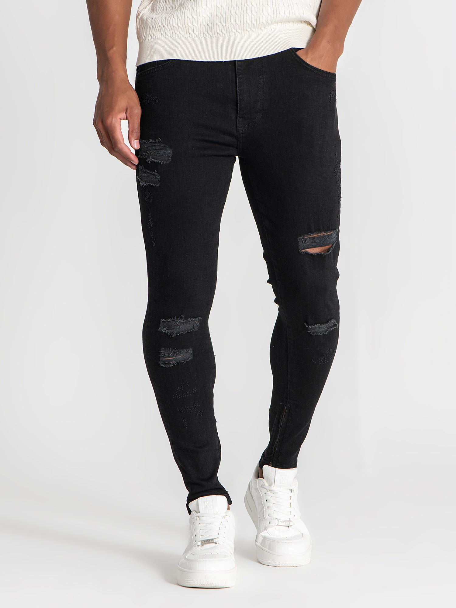 jeans / Black Zipper Jeans