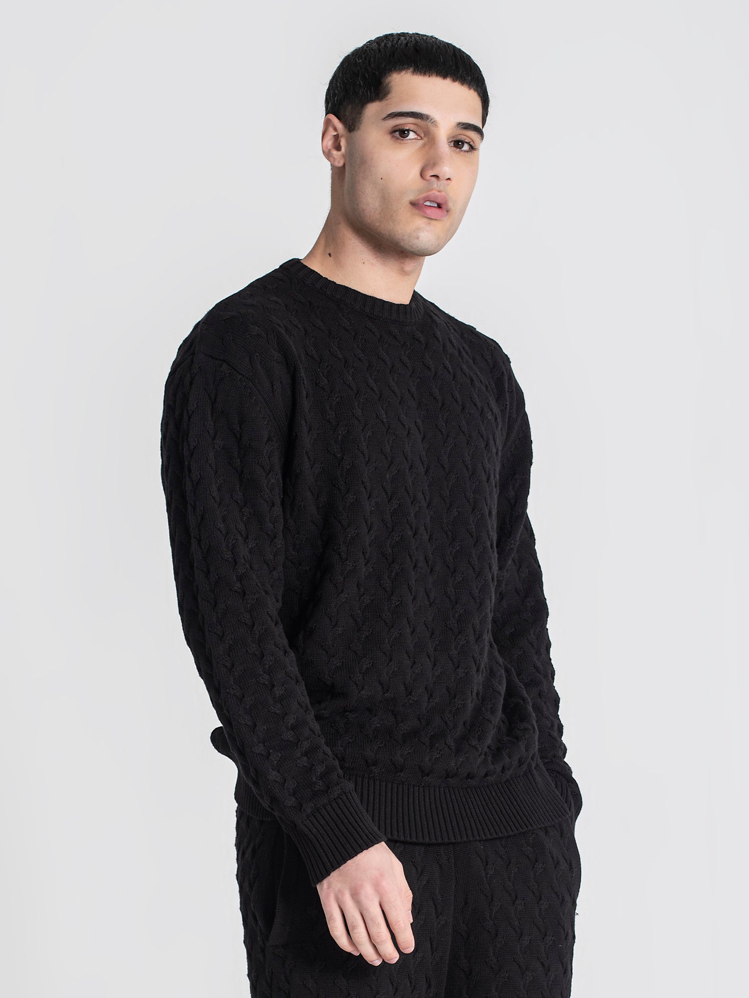 sweats / Black Snug Knit Sweat