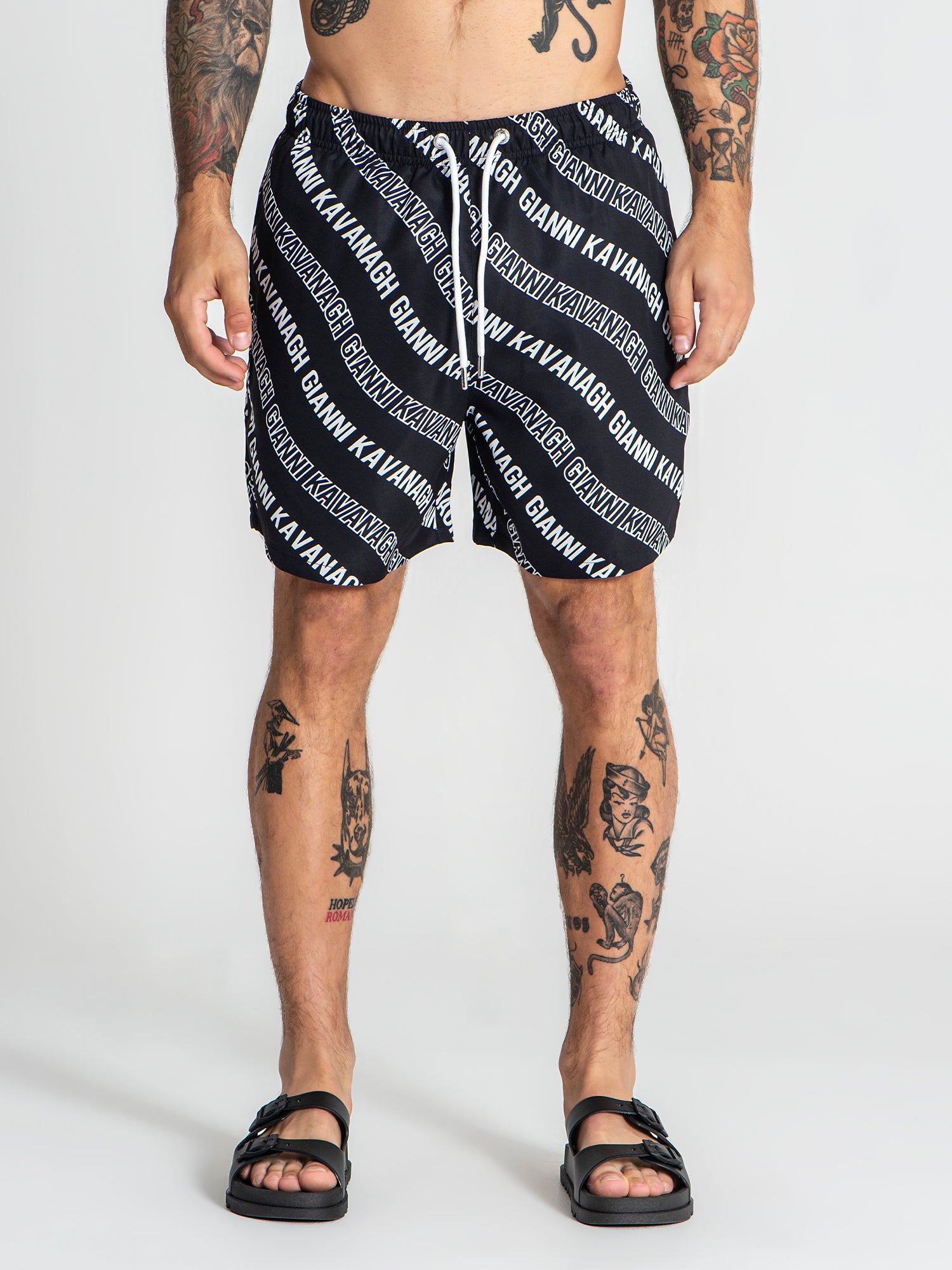 swimshorts / Black Wavy Swimshorts