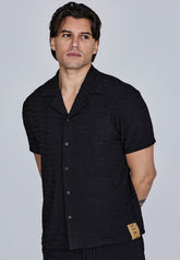 shirts / Black Towelling Shirt