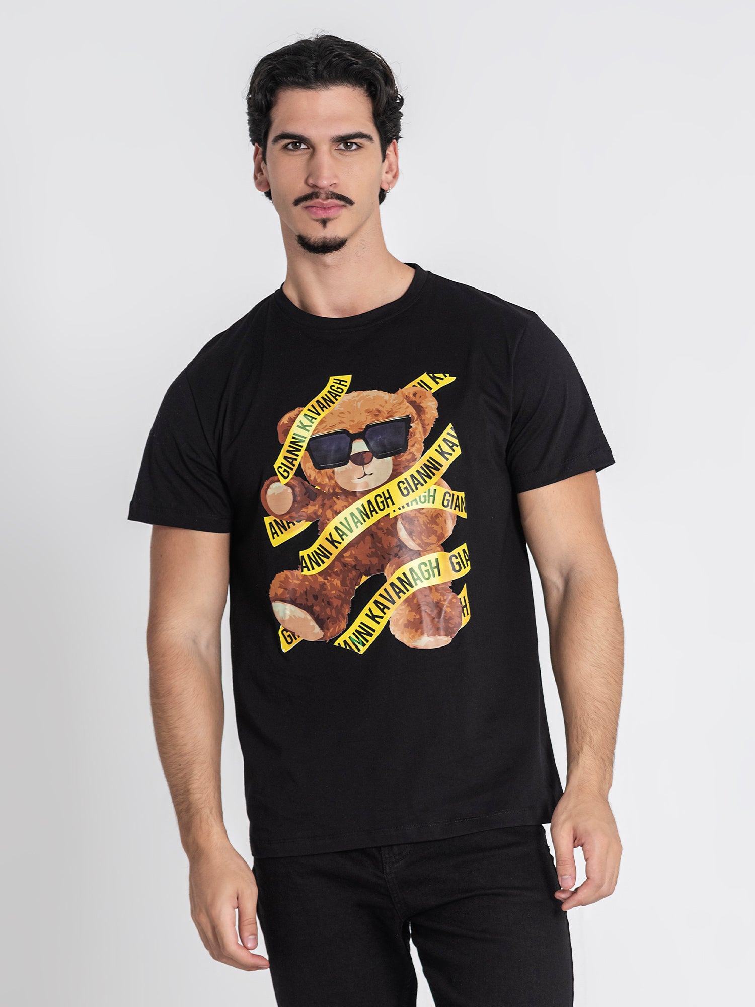 Black Danger Bear Tee