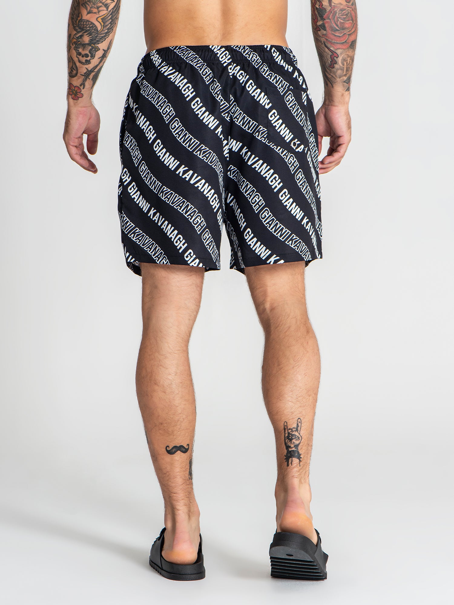 swimshorts / Black Wavy Swimshorts