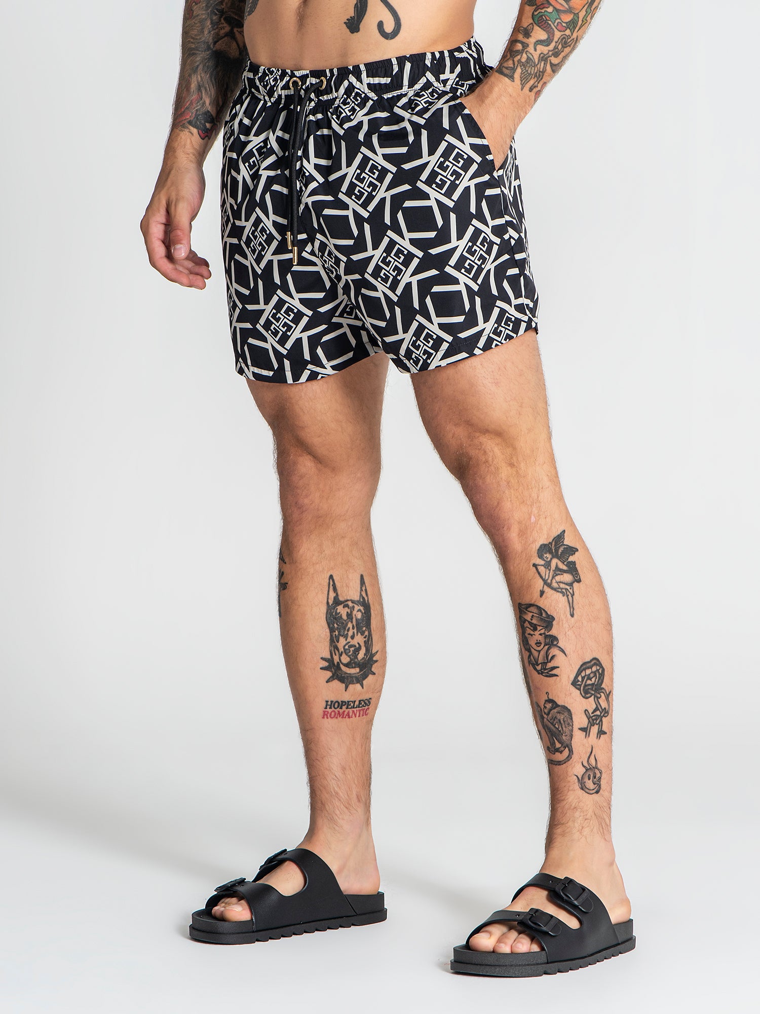 swimshorts / Black Gatsby Gold Swimshorts