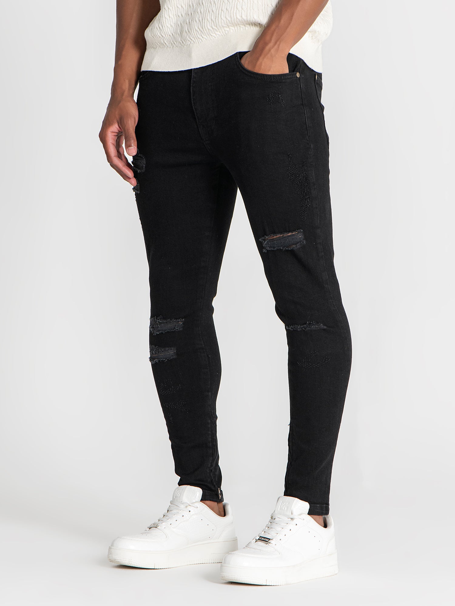jeans / Black Zipper Jeans