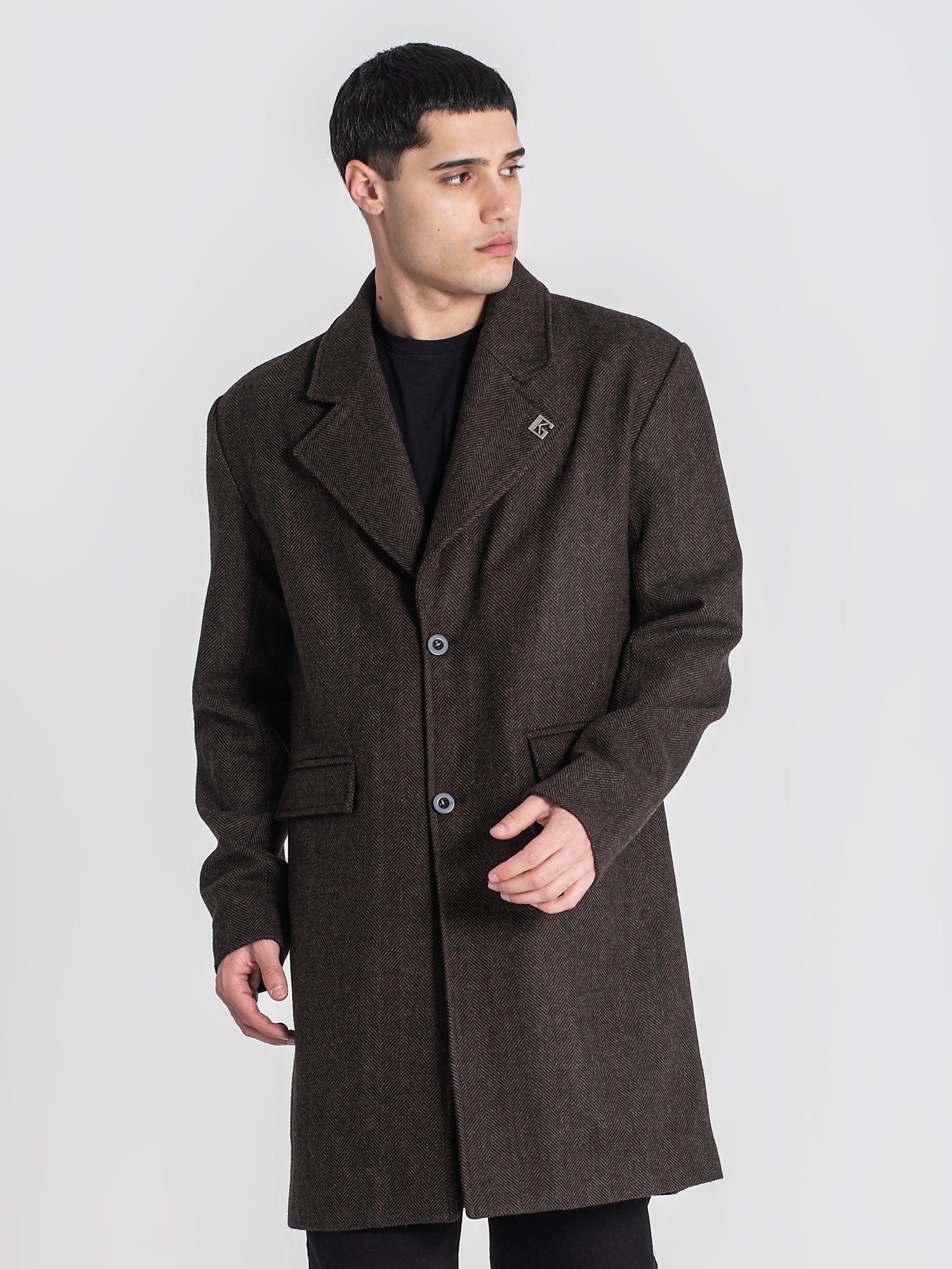 overcoats / Brown Oxford Coat