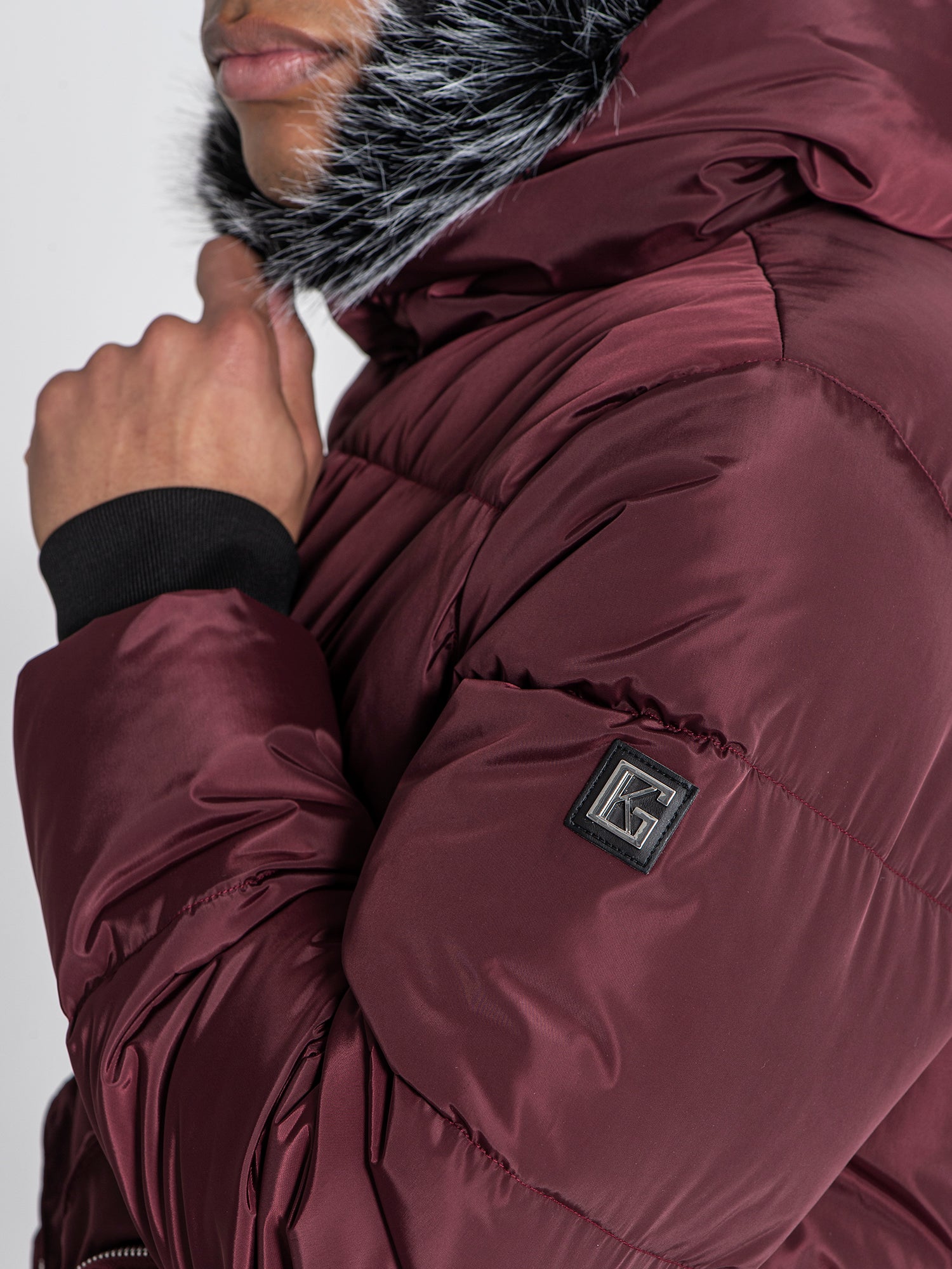 puffers / Burgundy Utility Puffer Jacket