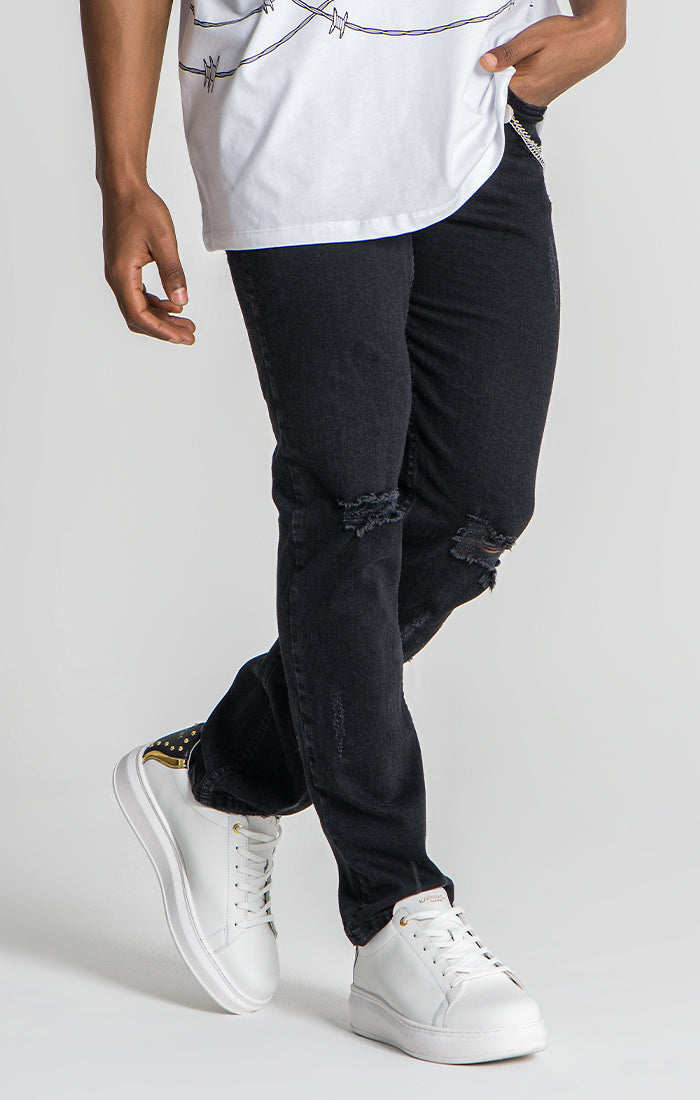Black Liberation Straight-Leg Jeans