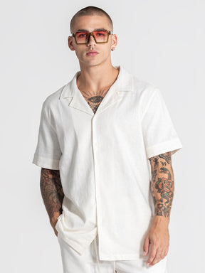 shirts / White Nature Linen Shirt