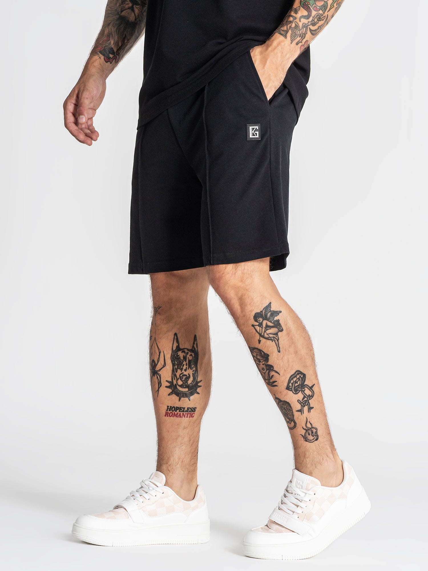 Black GK Piquet Shorts