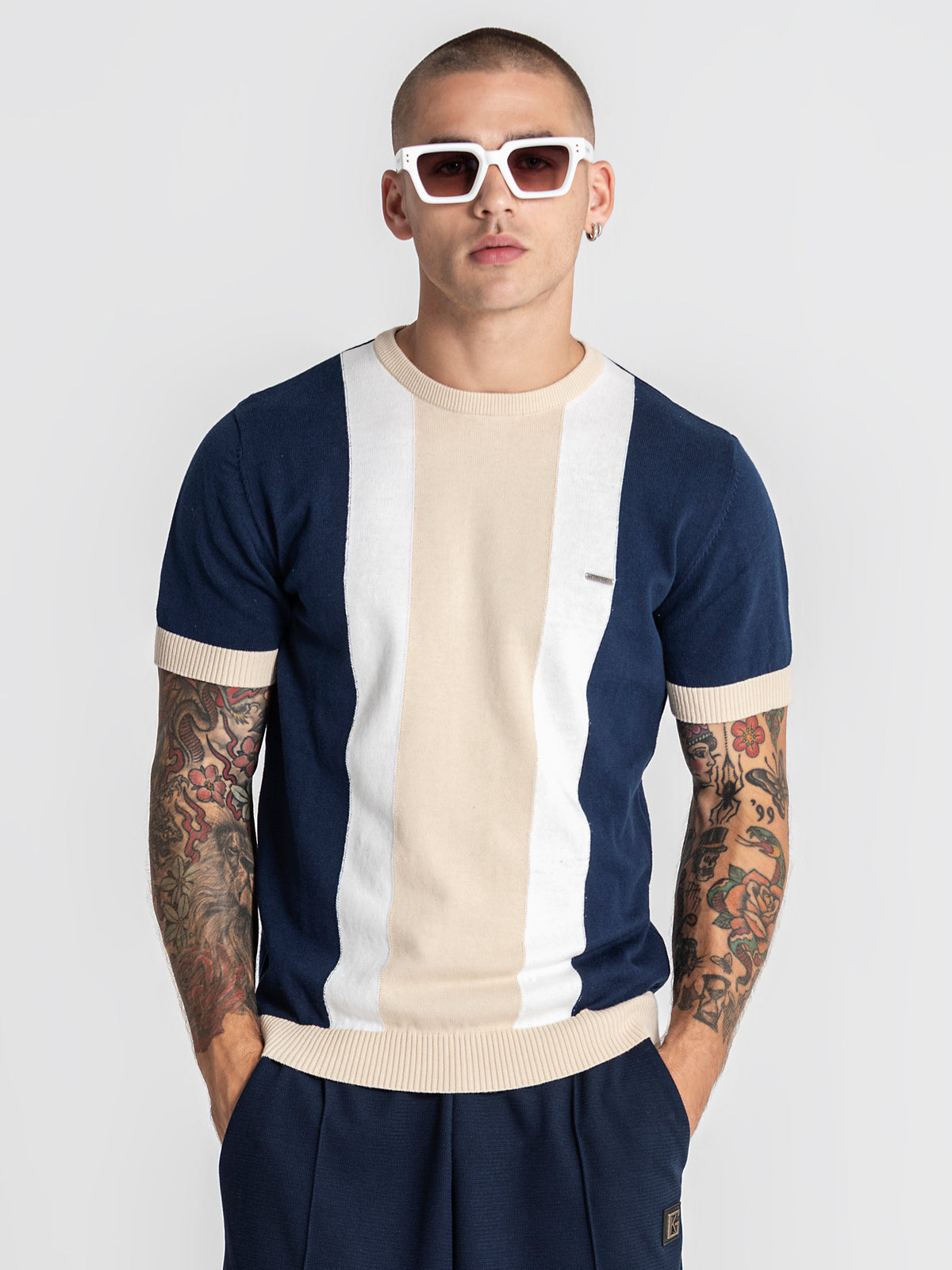 t-shirts / Blue Tower Knit Tee