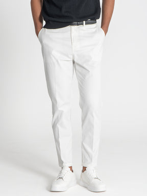 pants / White Elastic Chino Chino Pants