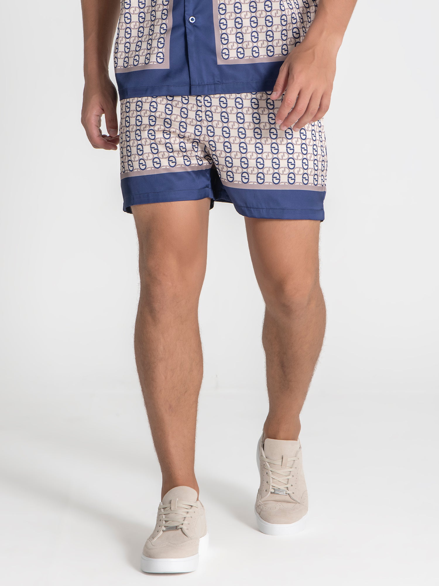 shorts / Blue GG Mania Satin Shorts