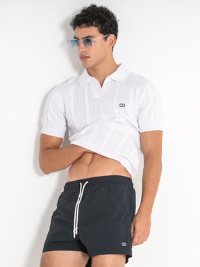 polos / White Tennis Knit Polo