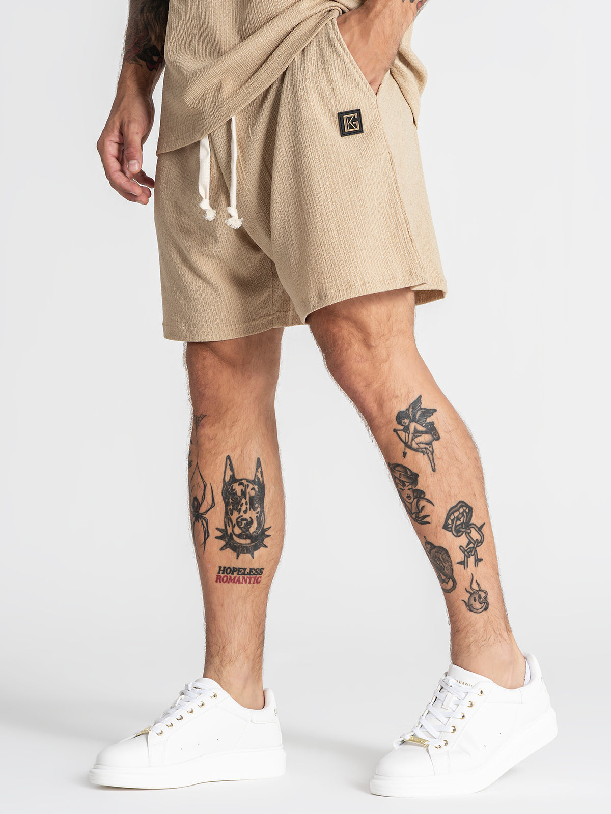 shorts / Beige Texture Shorts