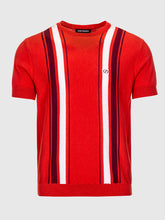 t-shirts / Red Retro Stripe Knit Tee