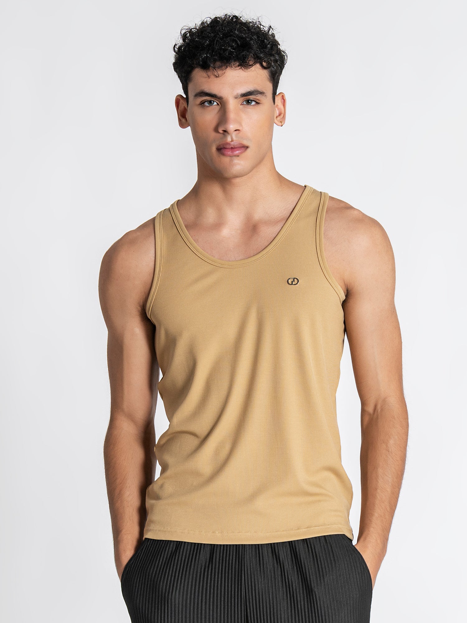 Camel Essence Ribbed Tanktop