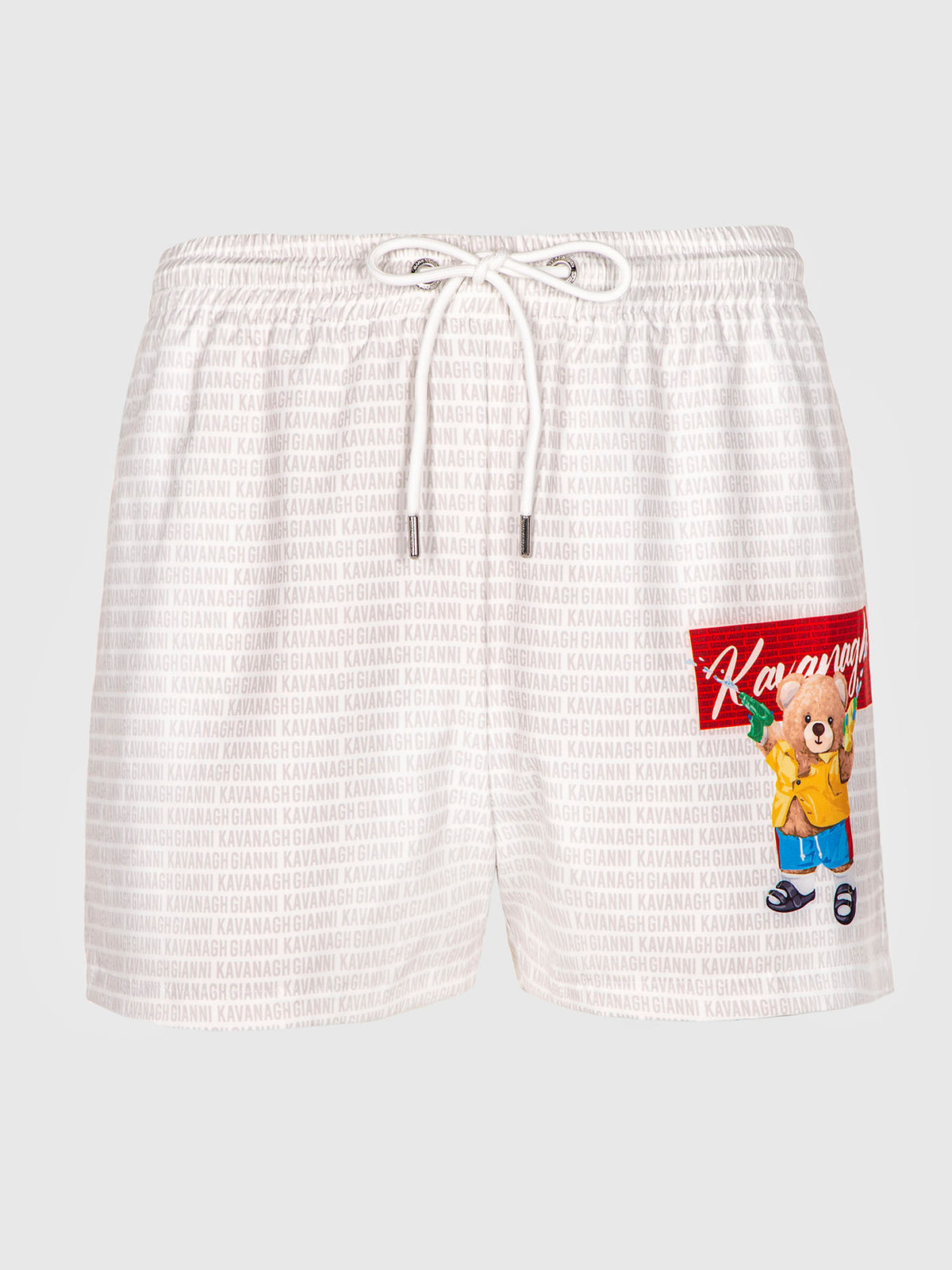 swimshorts / White Pool Party Swimshorts