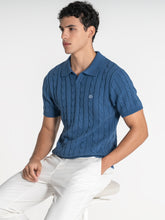 polos / Blue Towel Knit Polo