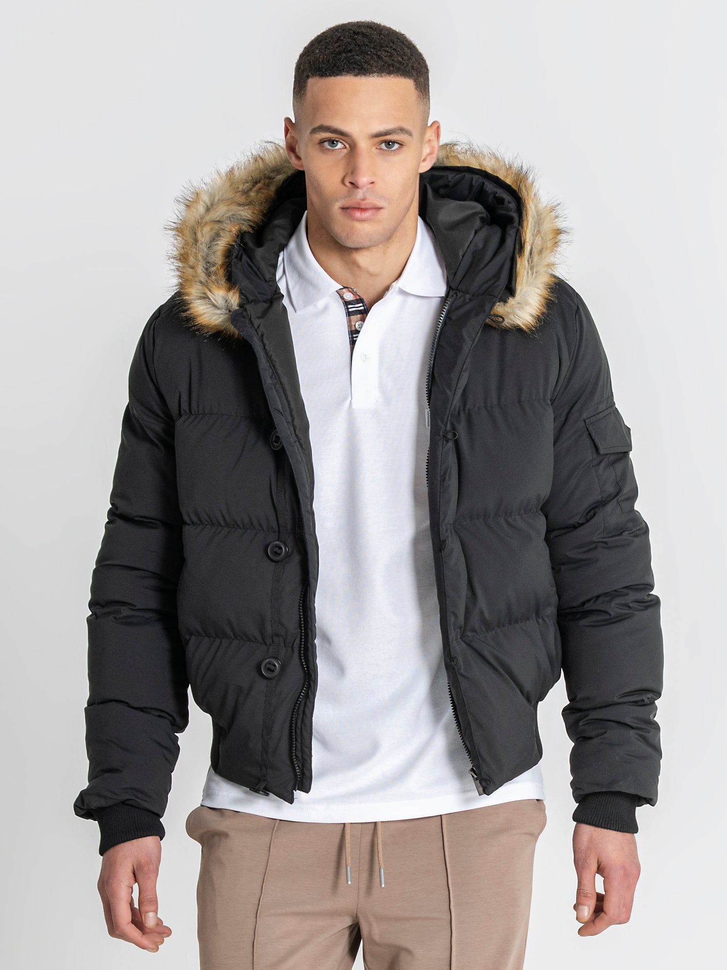 Black Smart Puffer Jacket