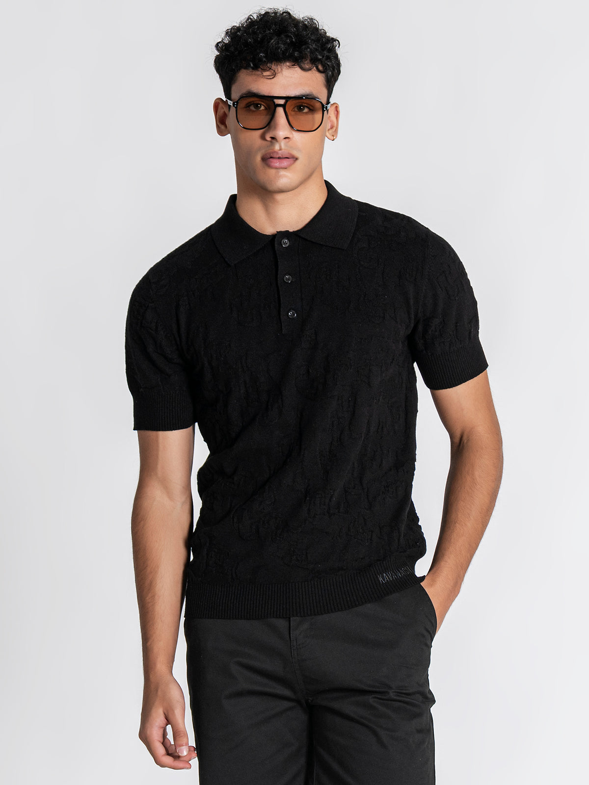 polos / Black Majestic Knit Polo
