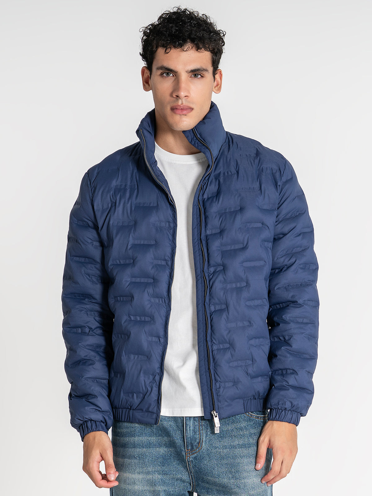 Casaco Puffer Azul Code