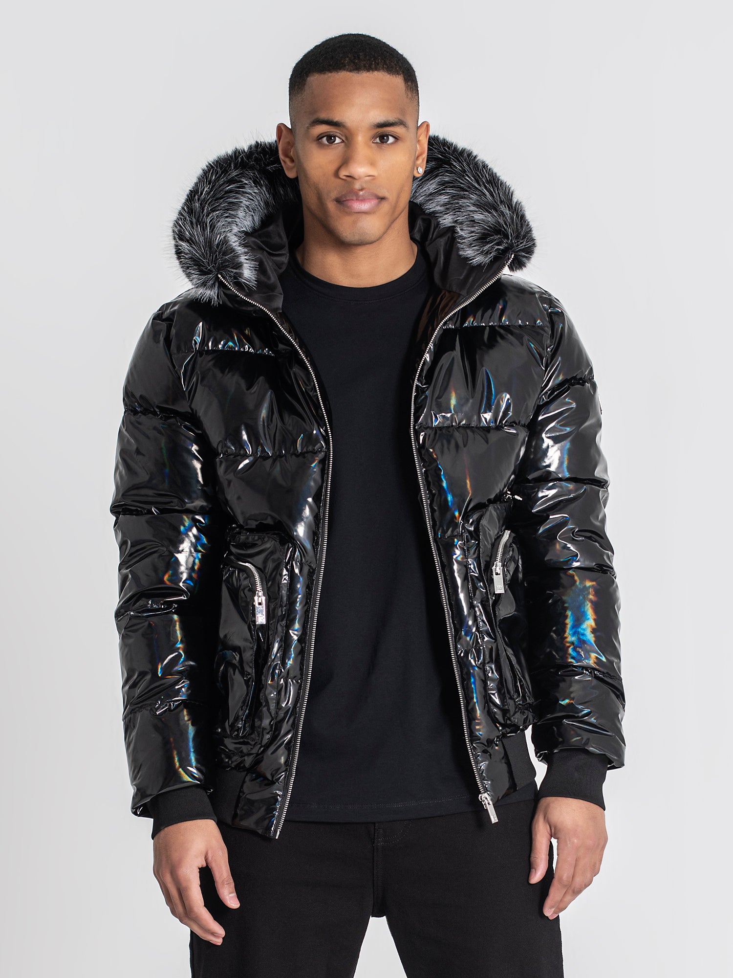 Multicolor Utility Puffer Jacket