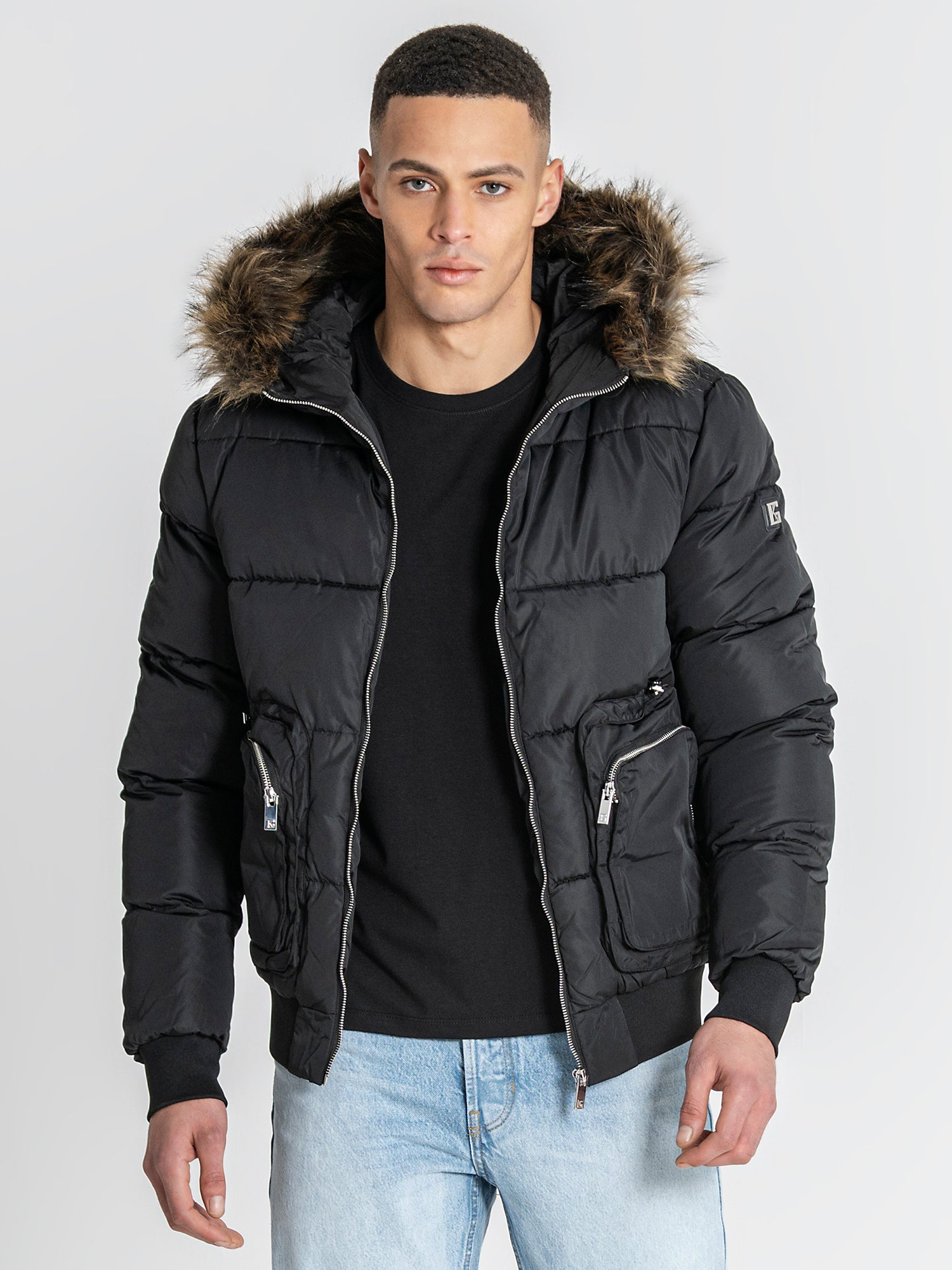 Black Utility Puffer Jacket