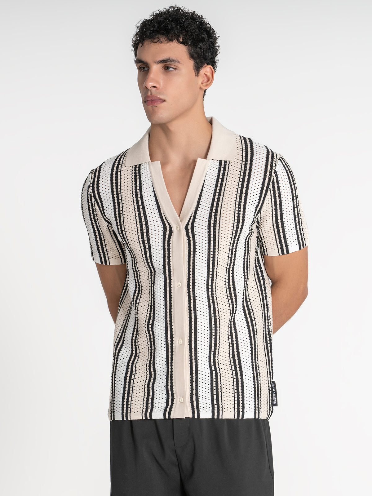 shirts / Beige Relaxed Knit Shirt