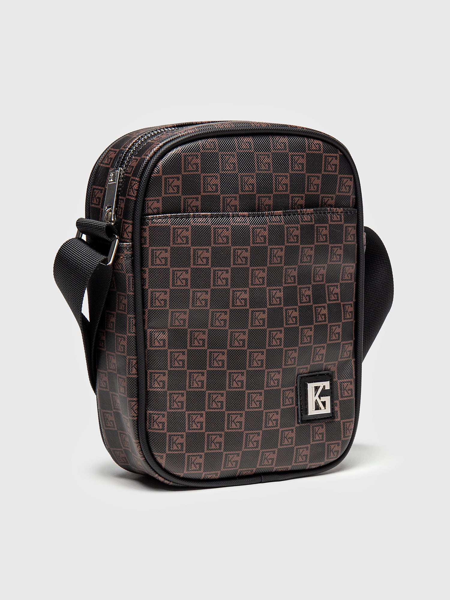 Brown iD Clone Vertical Shoulder Bag