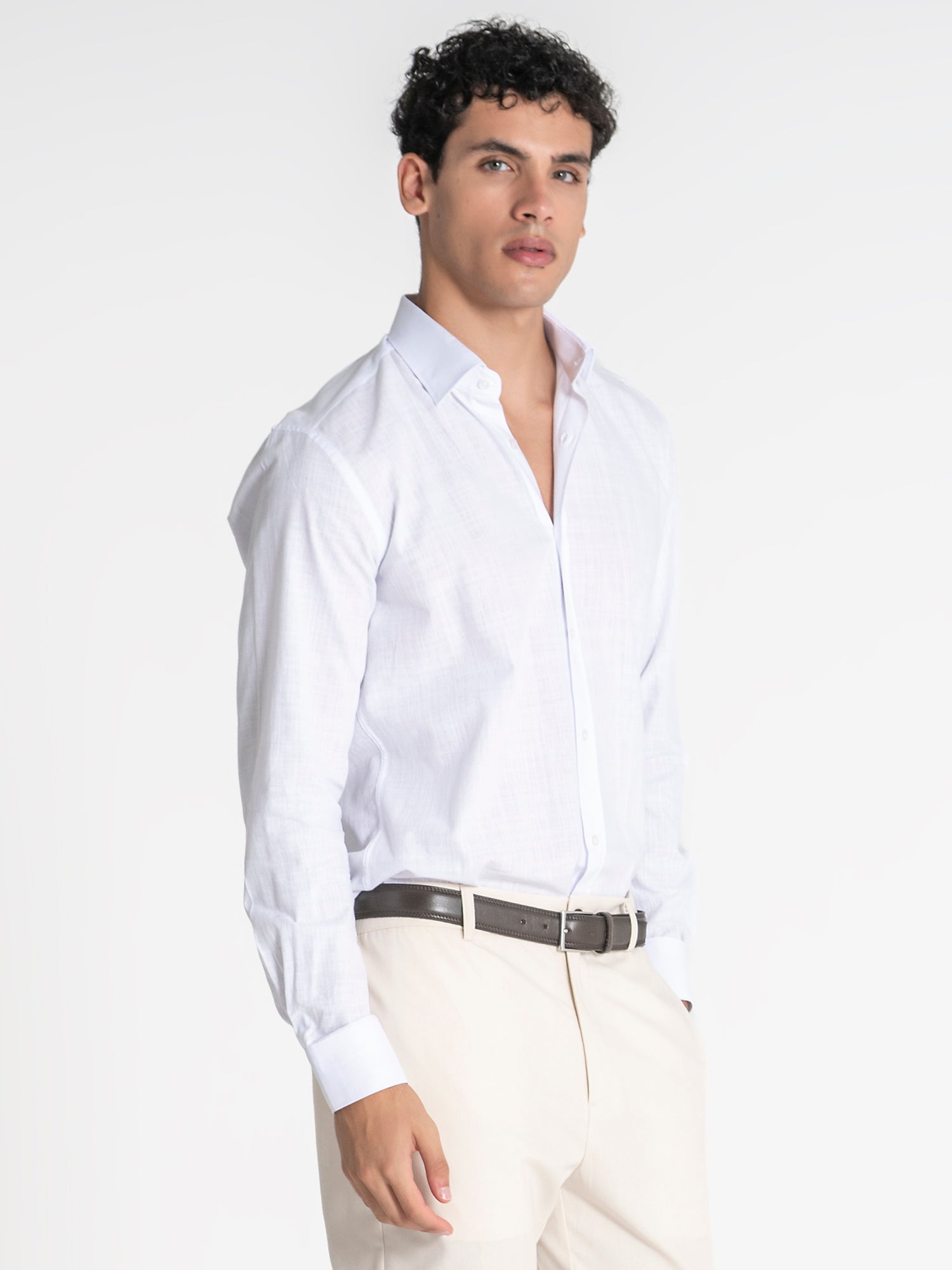 shirts / White Linen Shirt