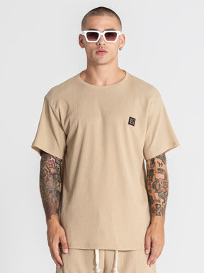 t-shirts / Beige Texture Tee