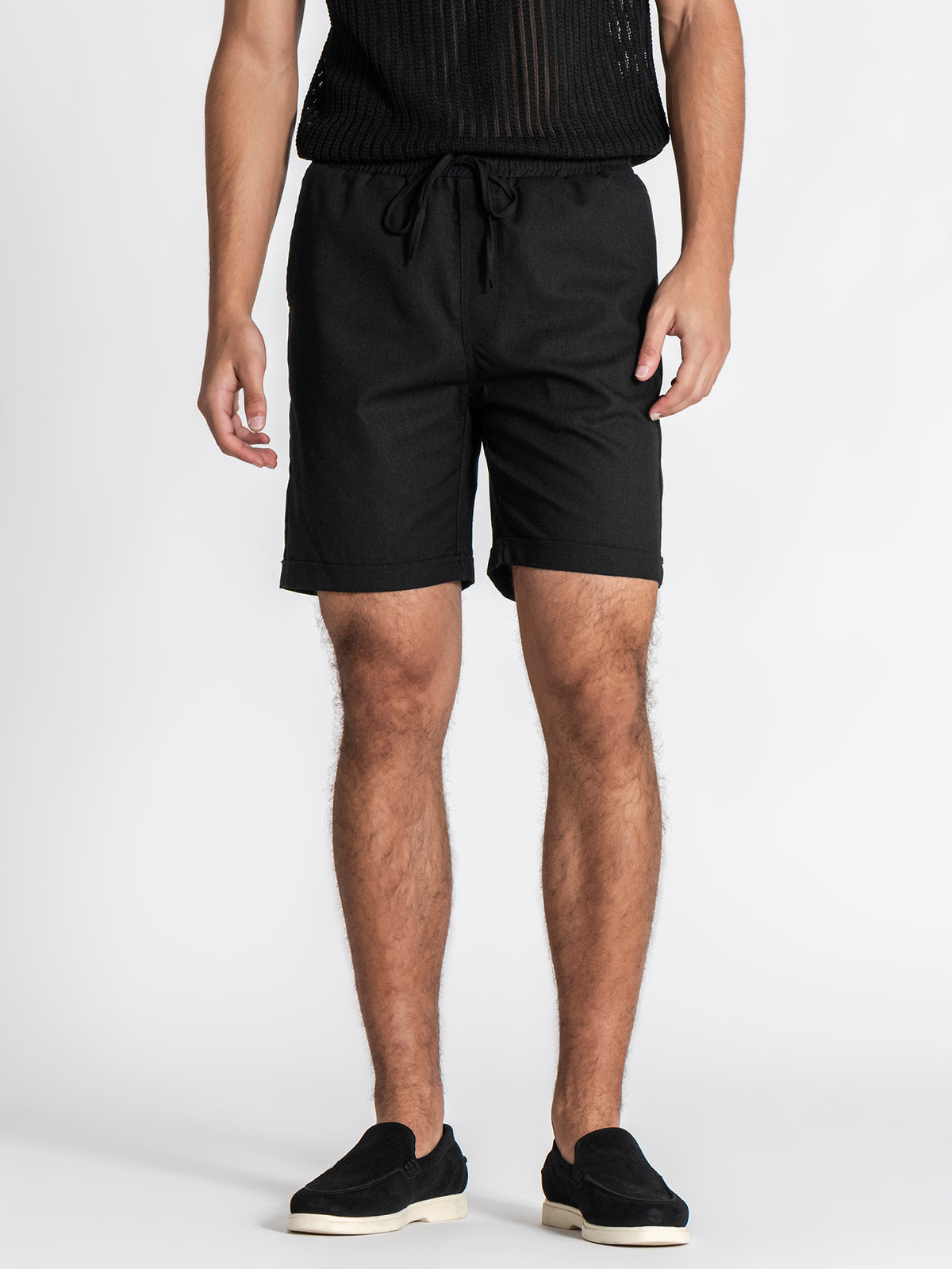 shorts / Black GG Linen Shorts