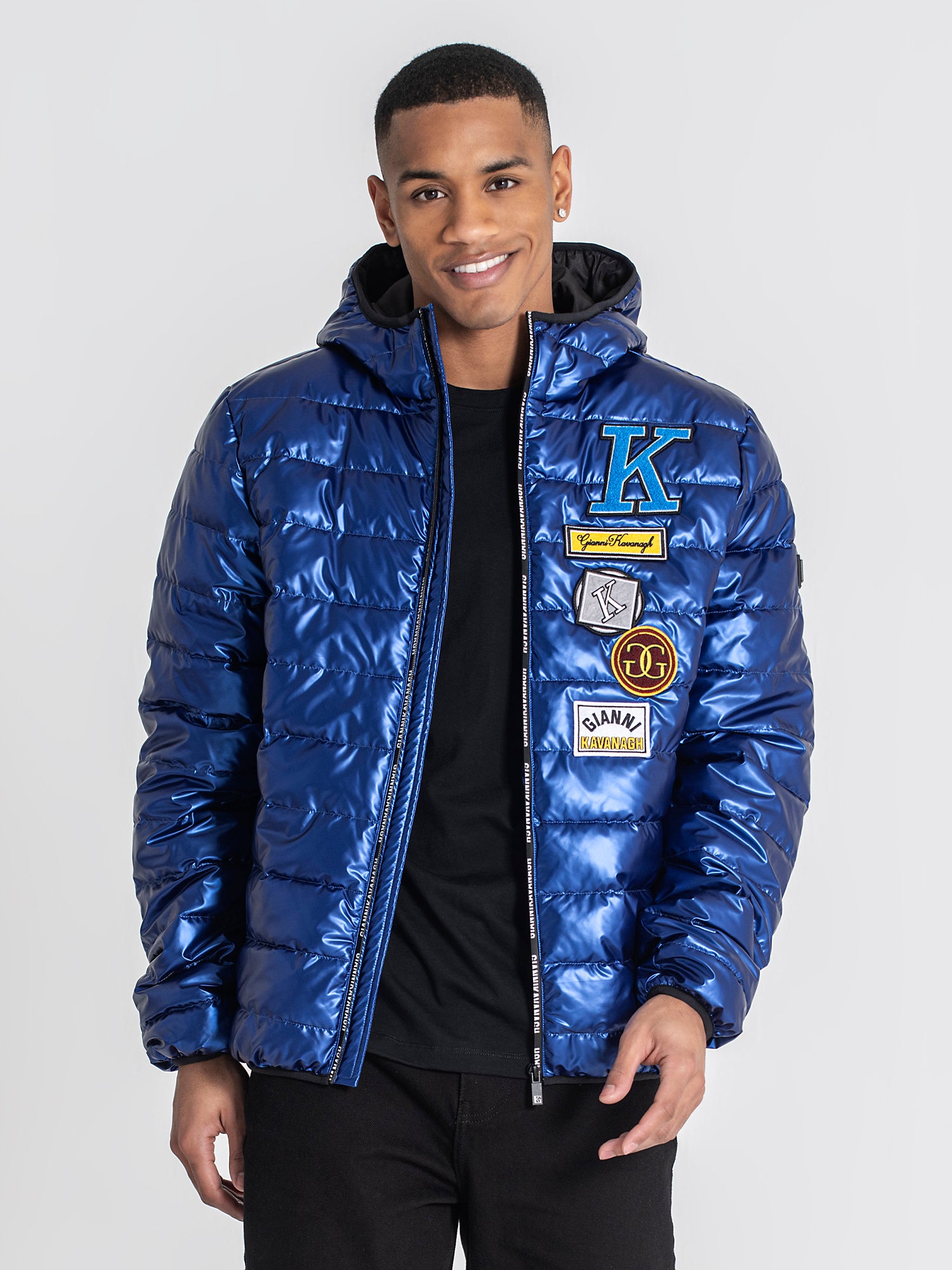 Blue Collage Hoodie Jacket
