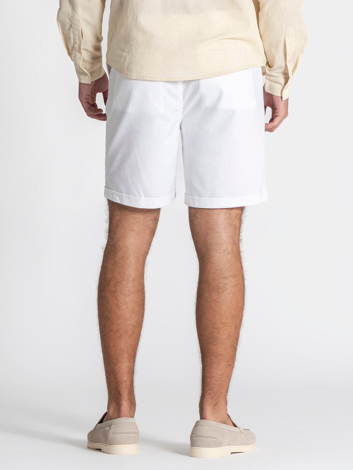 shorts / White GG Linen Shorts