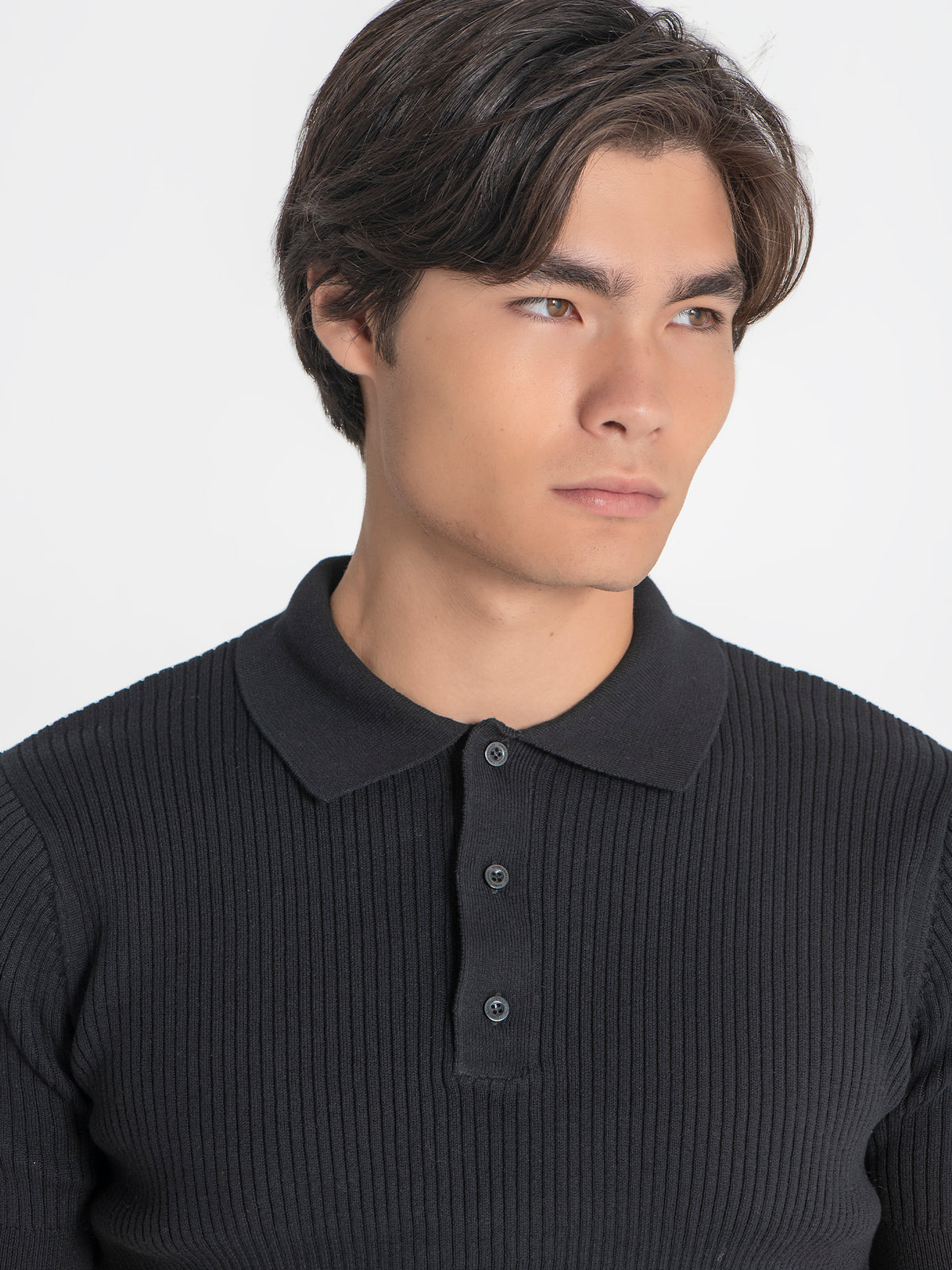 polos / Black Essential Knit Polo