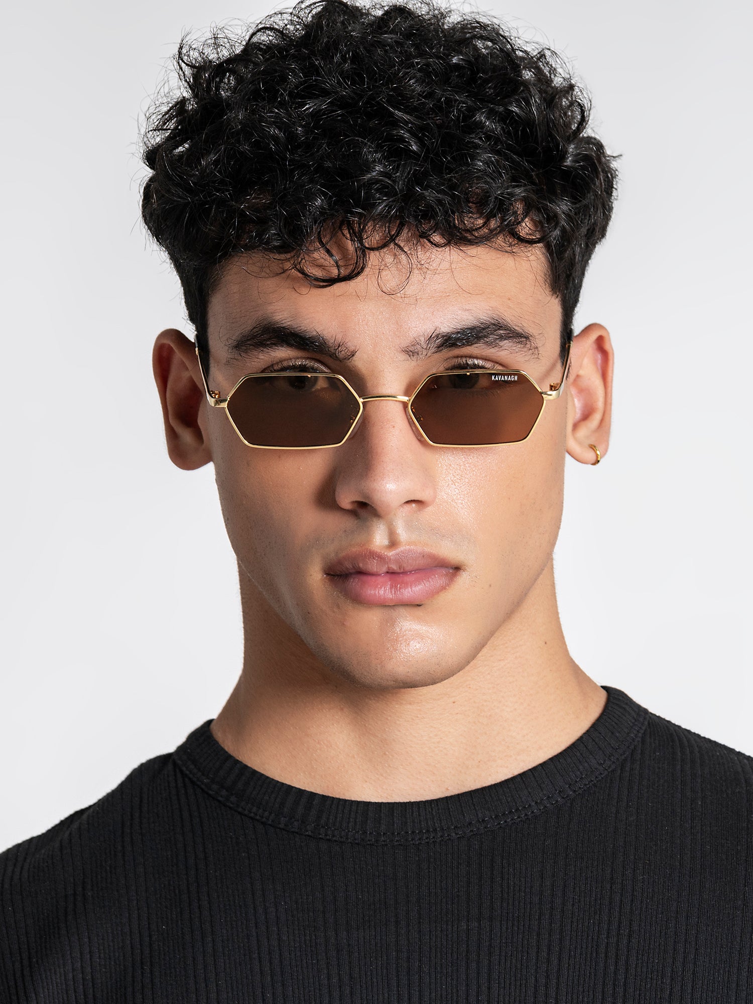 Orange Geometric Sunglasses
