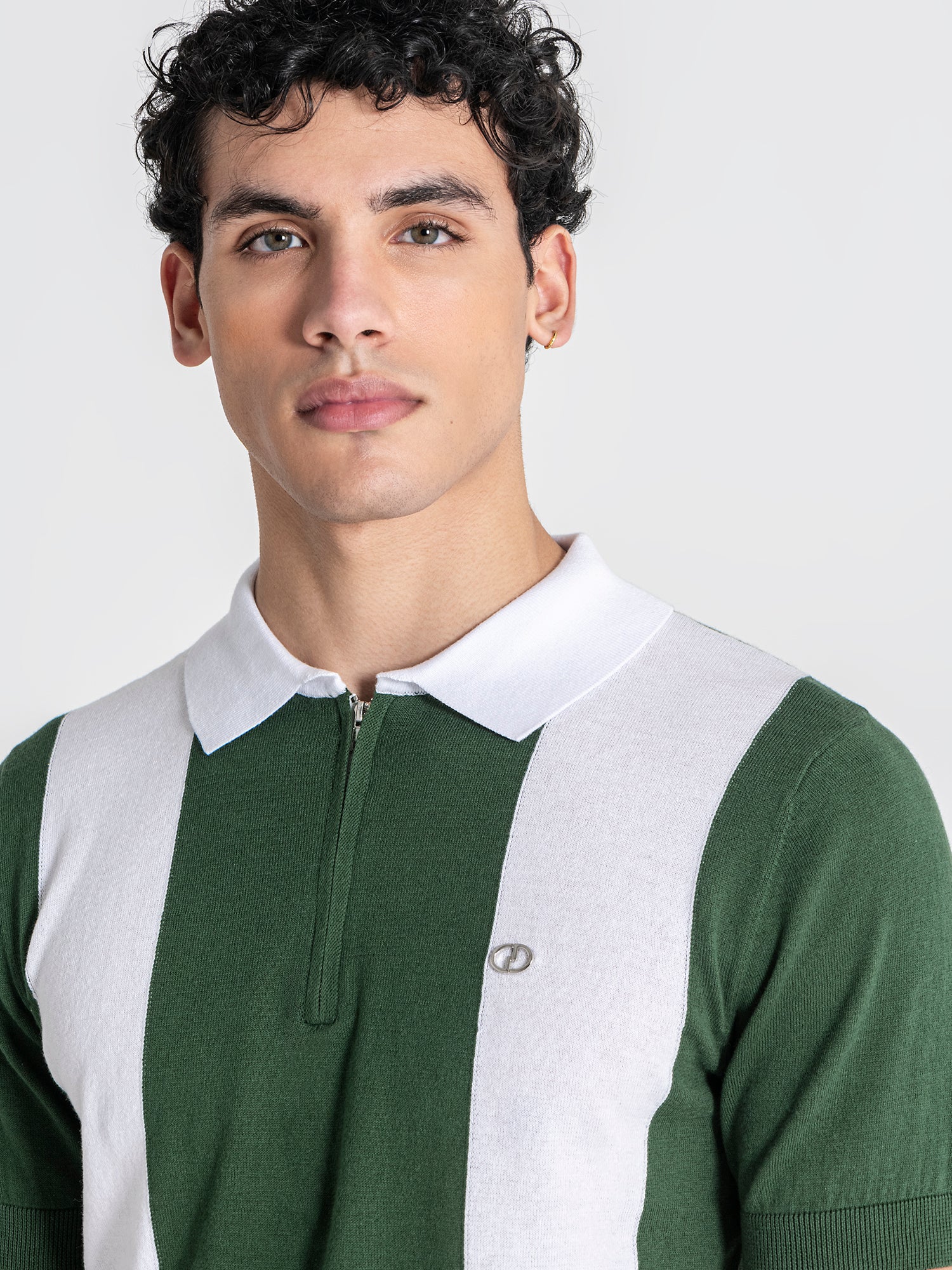 polos / Green Column Knit Polo