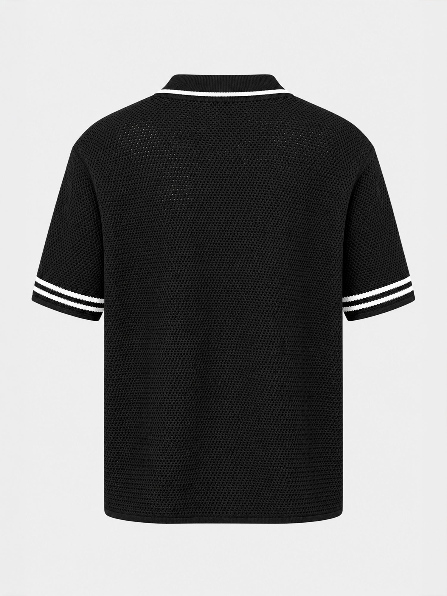 shirts / Black Baseball Knit Shirt