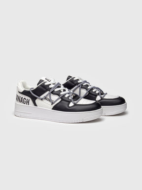 sneakers / Black Wrapped Striped Sneakers
