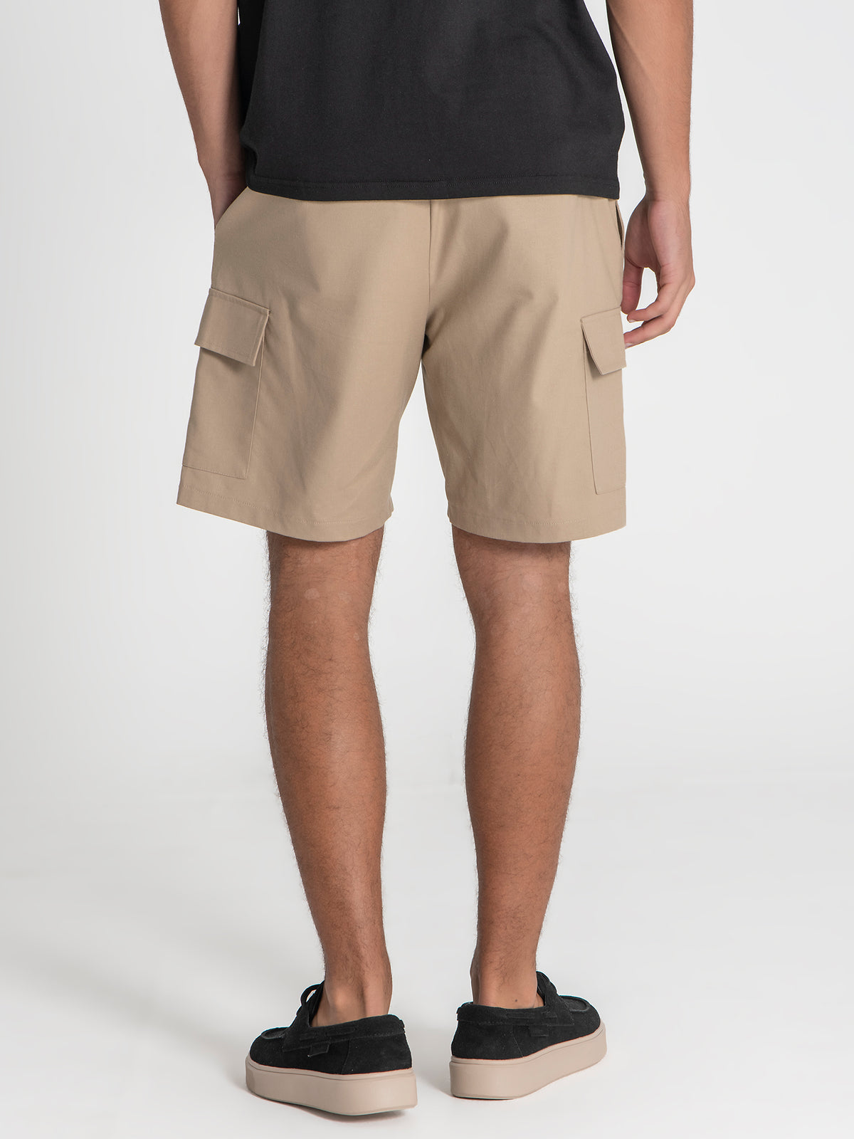 shorts / Camel Cargo Linen Shorts