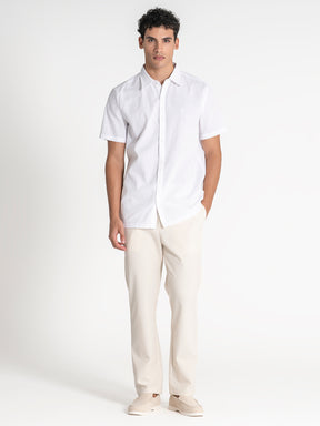 shirts / White GG Linen Shirt