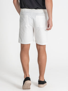 shorts / White Smart Linen Shorts