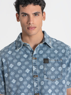 shirts / Blue GG Gram Denim Shirt