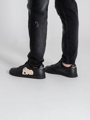 sneakers / Black Plush Sneakers