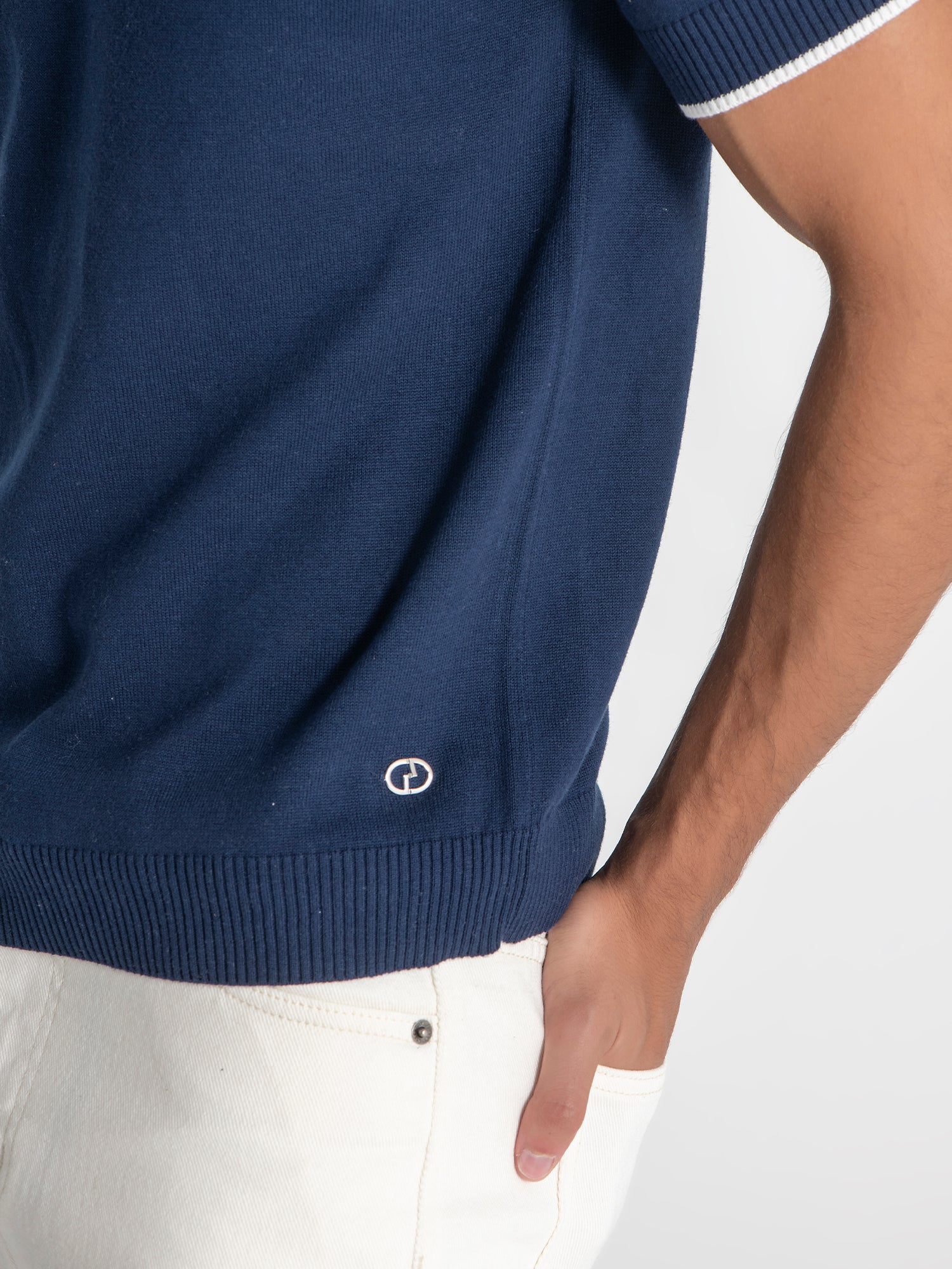 t-shirts / Blue Edge Knit Tee