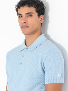 polos / Blue Pop Knit Polo