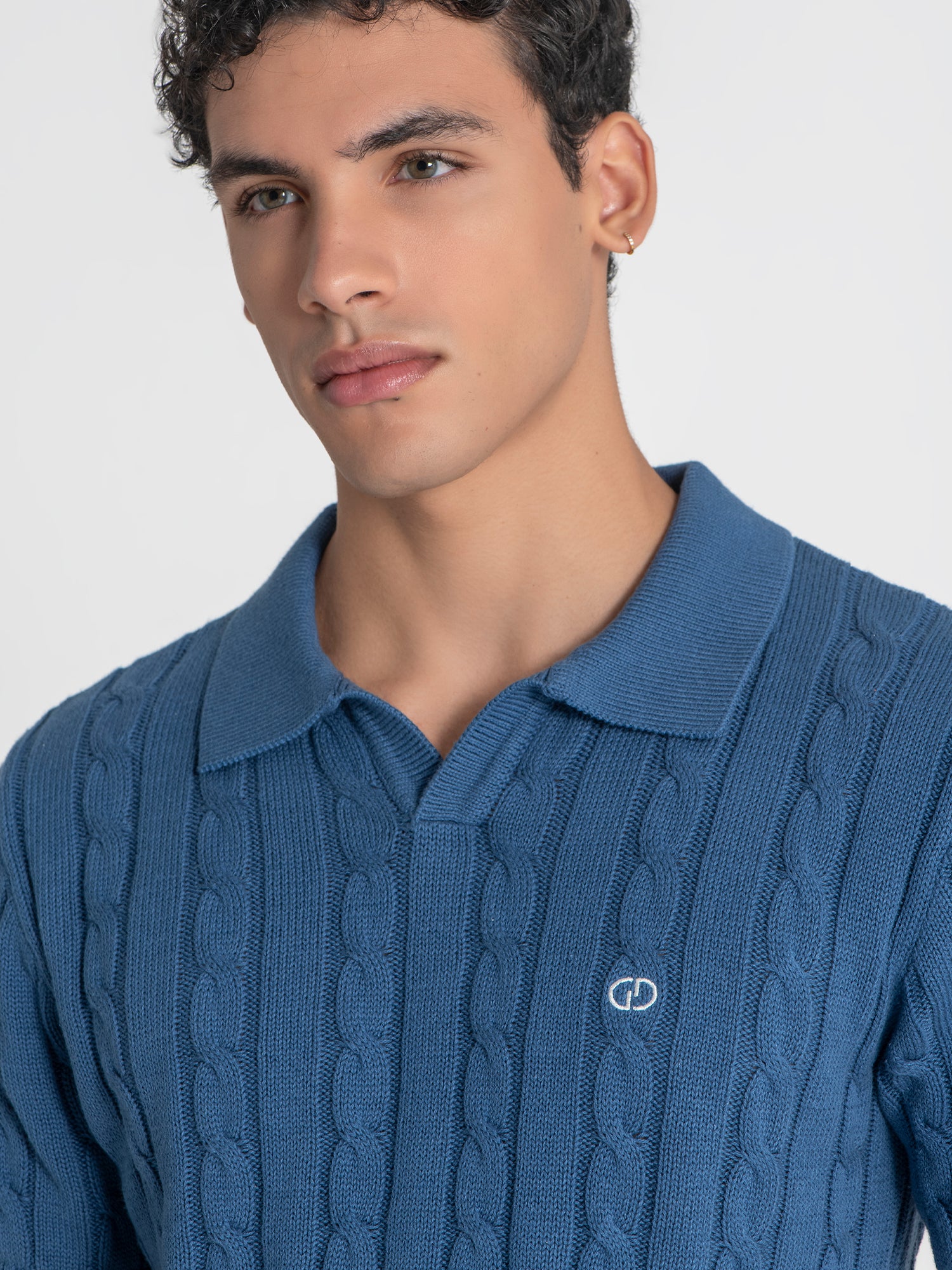 polos / Blue Towel Knit Polo