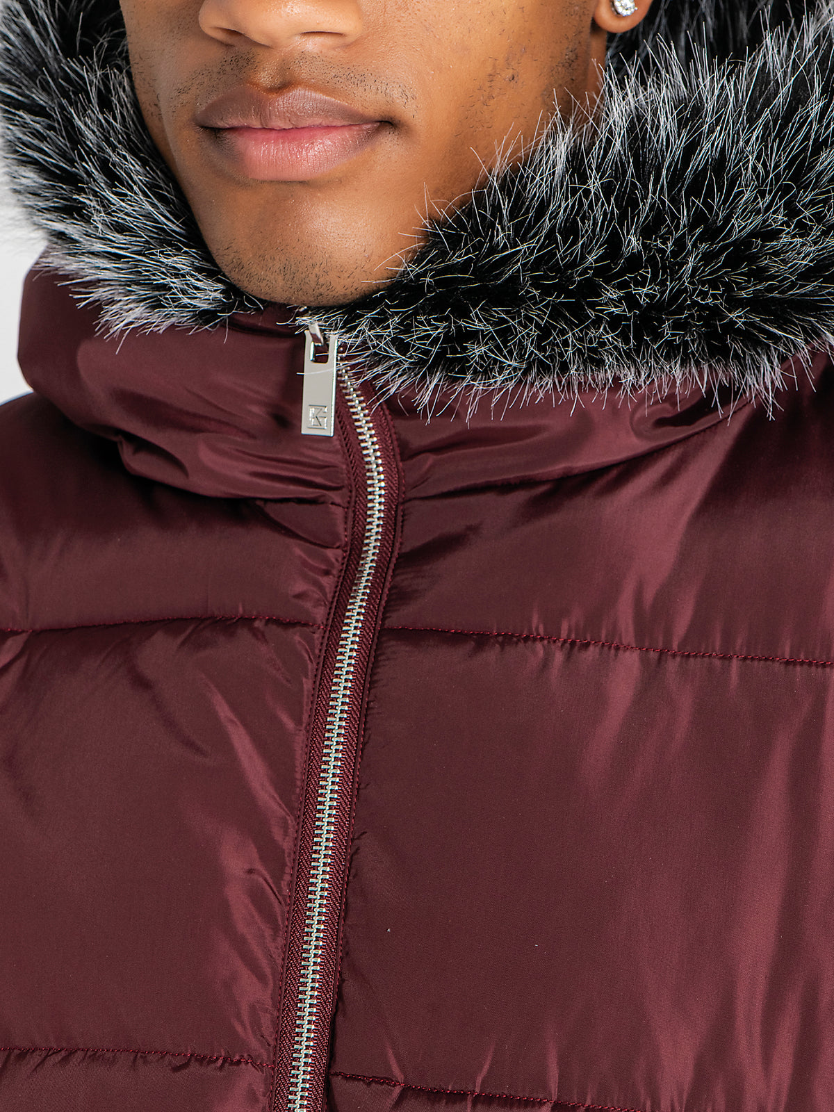 puffers / Burgundy Utility Puffer Jacket